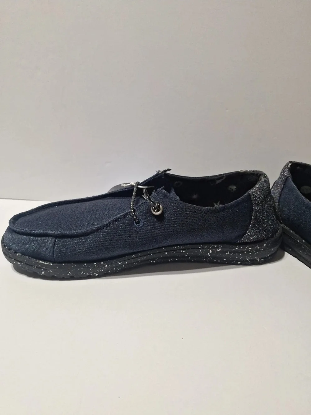Hey Dude Navy Wendy Celestial Shine Glitter Women's Slip-On Shoe
